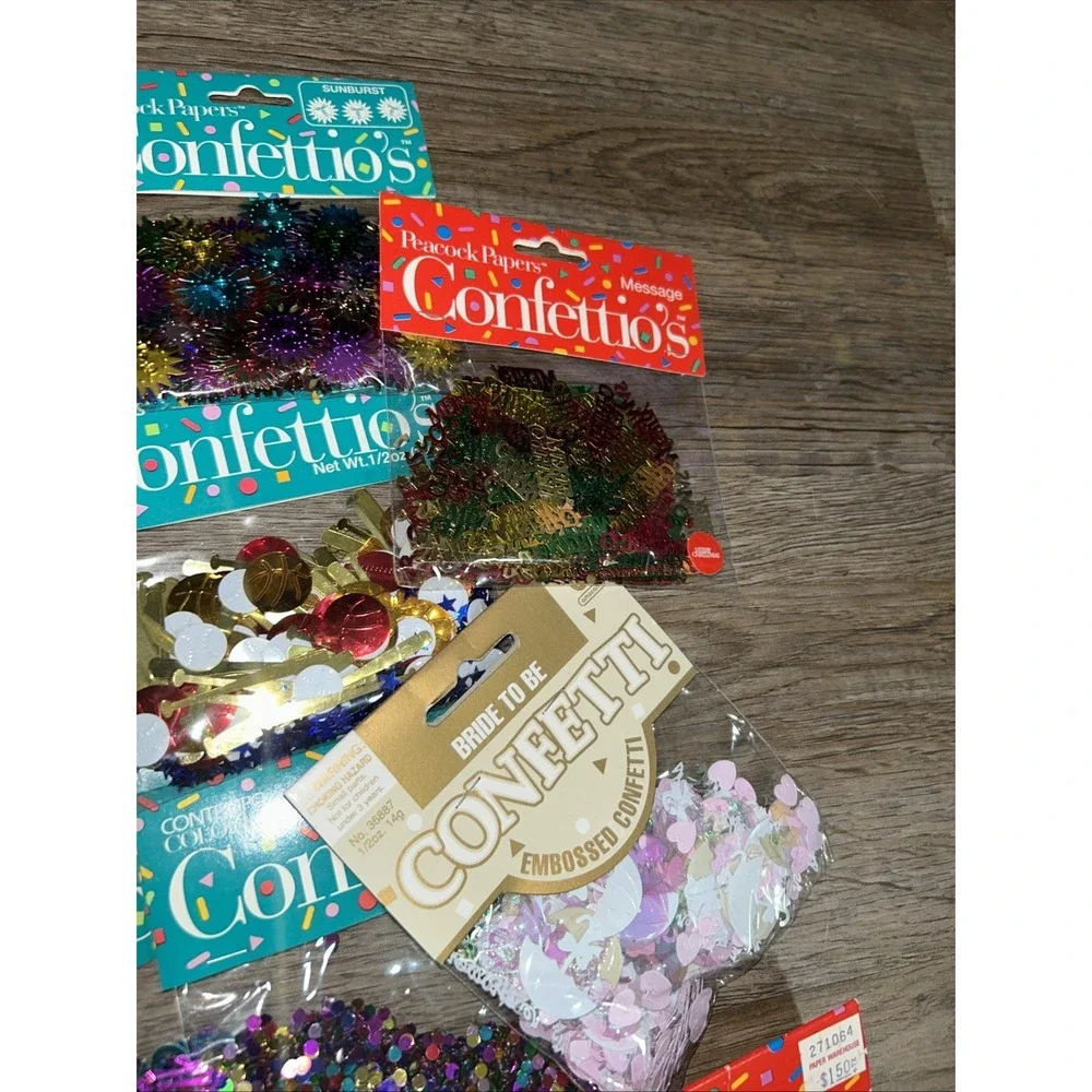 HUGE‎ 32 PACK LOT Amscan Embossed Confetti, New Sealed